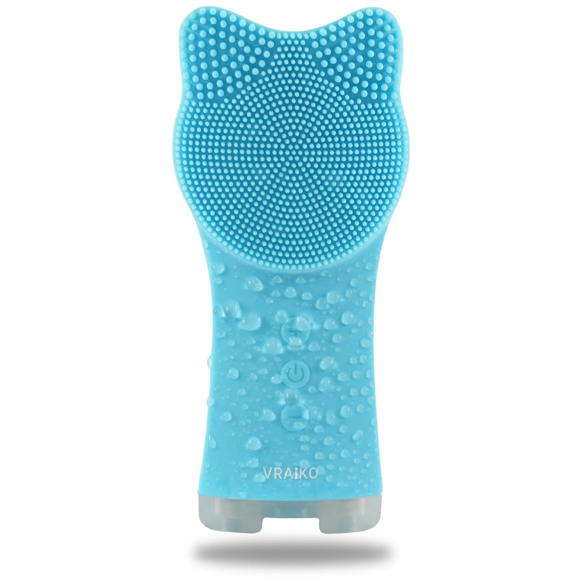 Vraiko Mia Waterproof Silicone Facial Cleansing Brush With Sonic Vibration - Blue