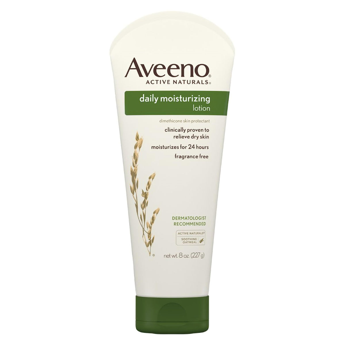 Aveeno Daily Moisturizing Body Lotion, 8 Fl Oz - Fragrance-Free, Non-Greasy, Nourishes Dry Skin