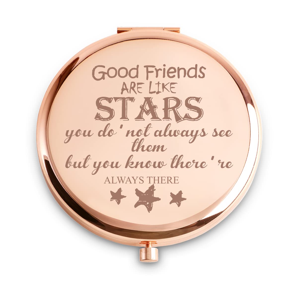 Mllxx Engraved Compact Mirrors For Women - Unique Friendship Gifts For Besties & Sisters