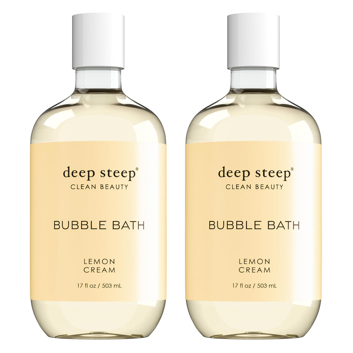 Deep Steep Bubble Bath Lemon Cream - 17 Fl Oz (Pack Of 2) - Relaxing Bath Experience