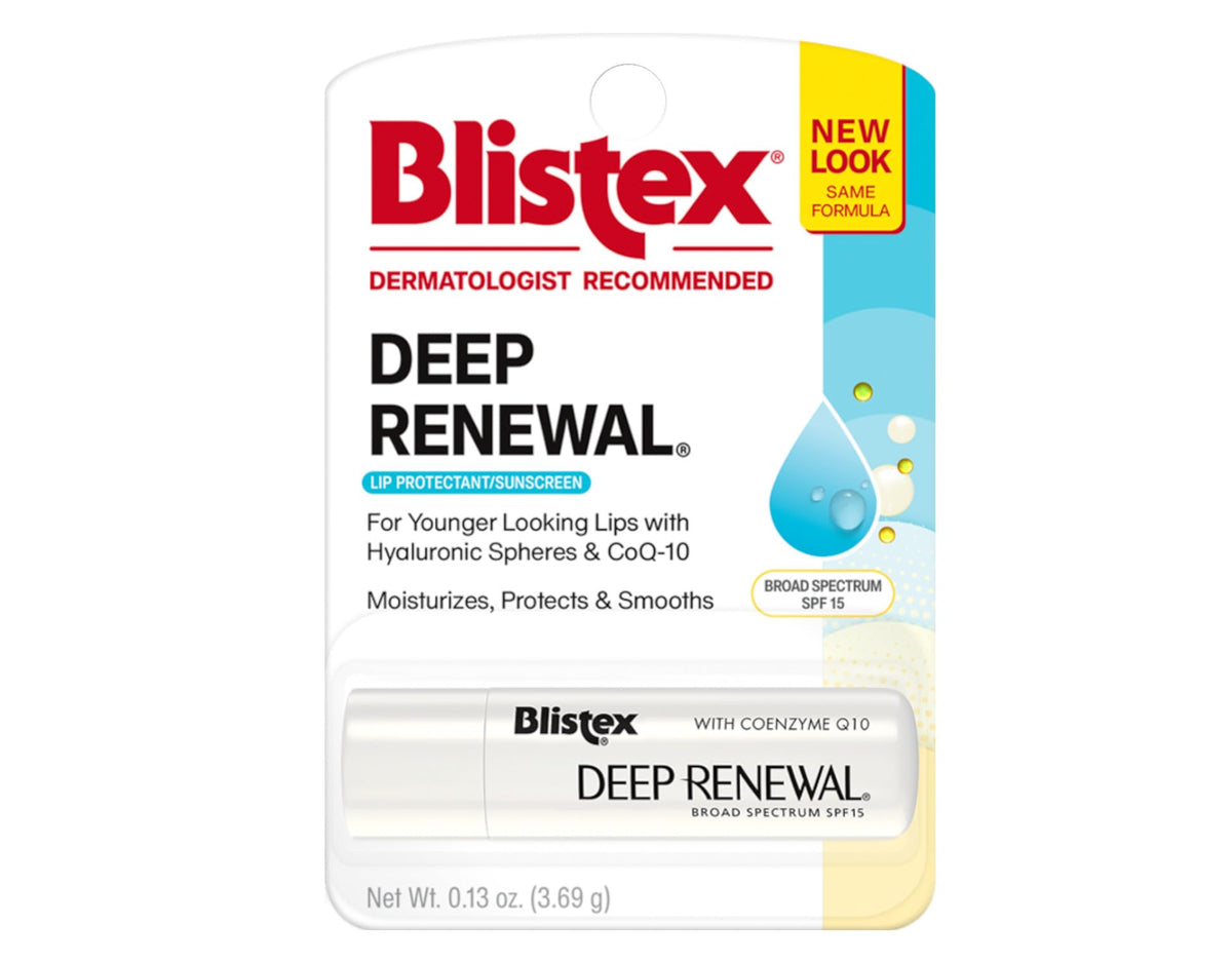 Blistex Deep Renewal Lip Protectant Sunscreen Balm, Spf, 0.13 Oz, Hydrating Lip Care