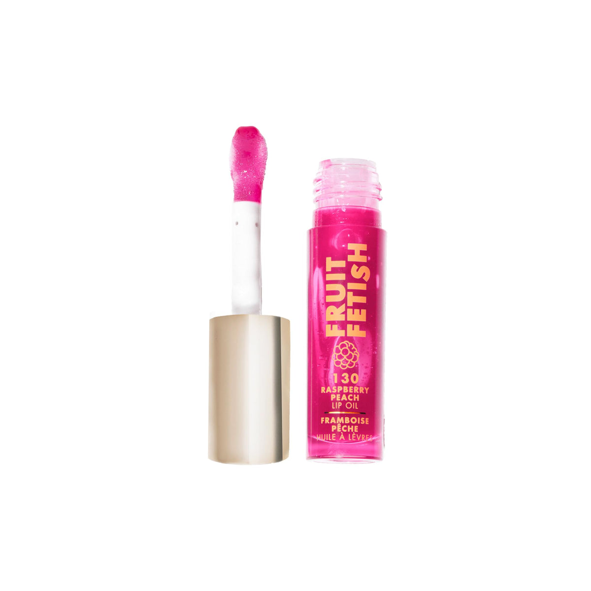 Milani Fruit Fetish Lip Oil - Raspberry Peach, 0.14 Fl Oz, Moisturizing Lip Gloss