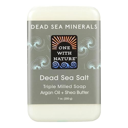 One With Nature Dead Sea Salt Bar Soap, 7 Ounce, 2 Pack - Natural Skin Care