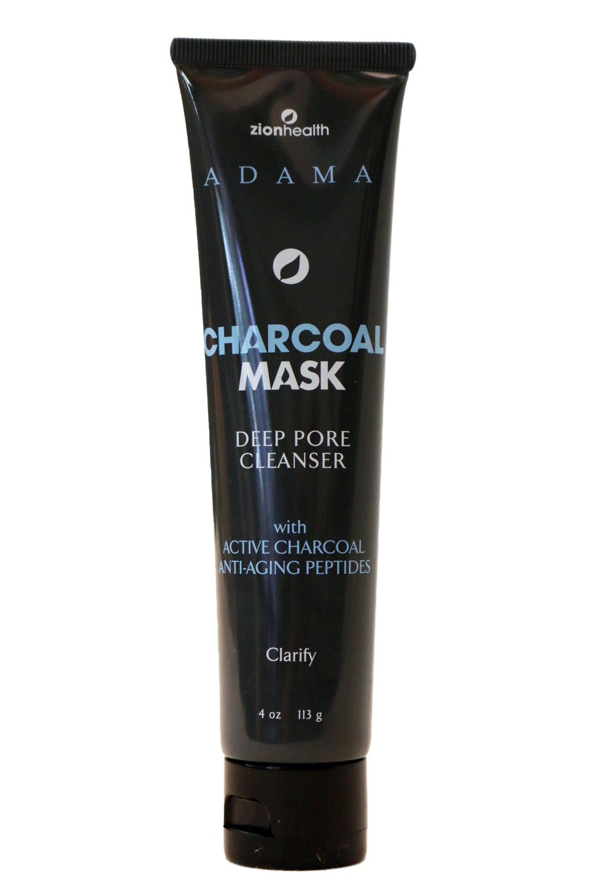 Zion Health Charcoal Face Mask - Volcanic Clay, Intense Purifying, 4 Oz By Adama Minerals