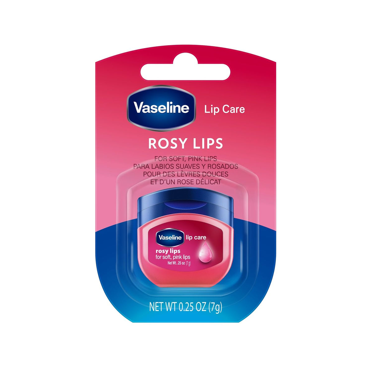 Vaseline Lip Therapy Rosy Lips 0.25 Oz, Pack Of 2 - Moisturizing Pink Lip Balm