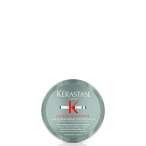 Kérastase Genesis Homme Light-Hold Wax Pomade for Men - Texture & Thickness, 2.5 oz