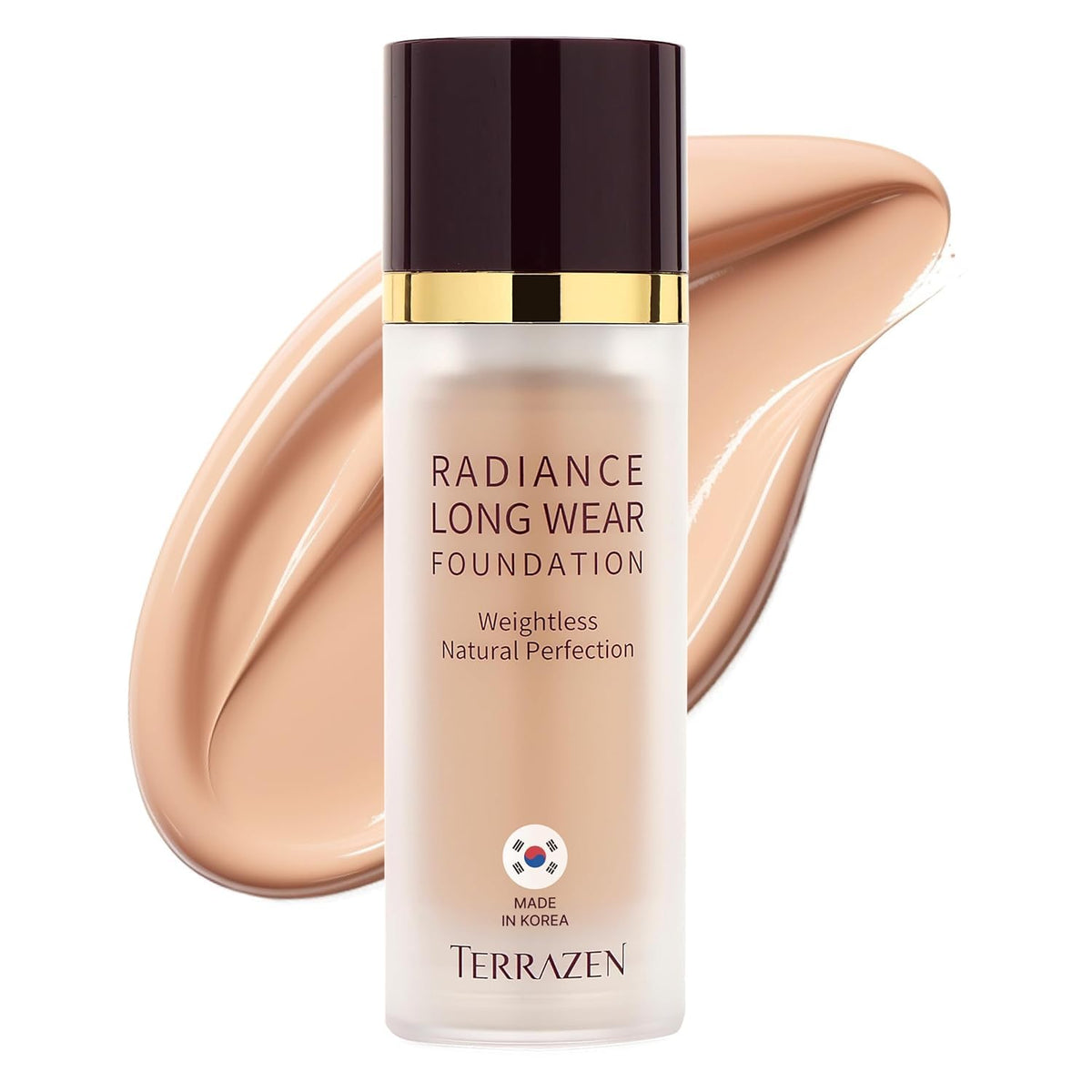 Terrazen Korean Foundation Cream 30Ml - Beige, Full Coverage, Long Lasting, Matte Finish