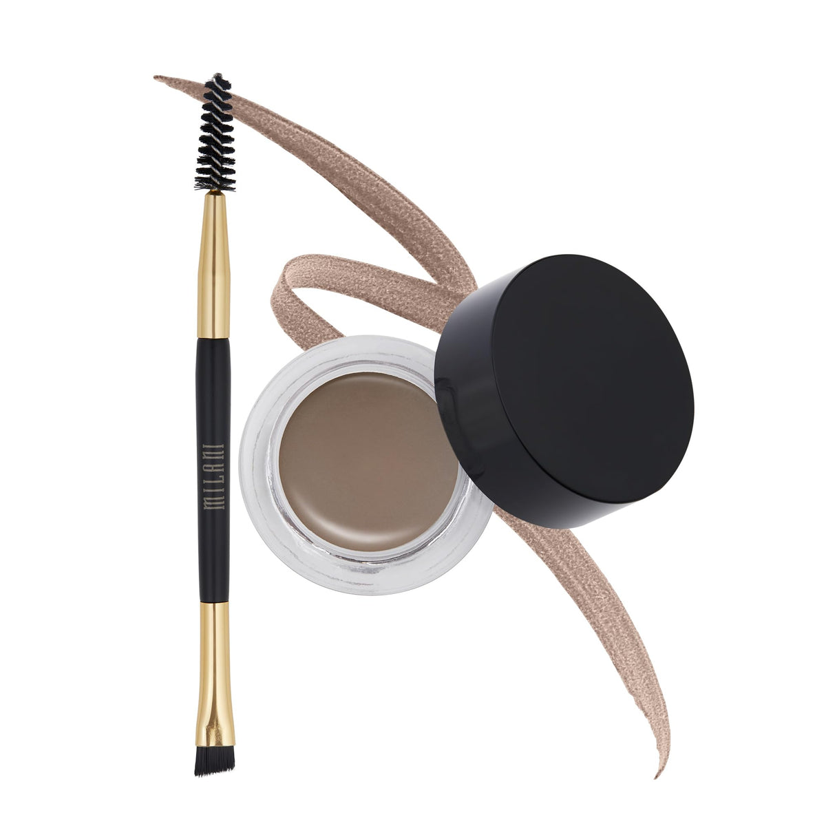 Milani Stay Put Brow Color - Medium Brown, Vegan & Cruelty-Free Eyebrow Filler, 2 Piece Set