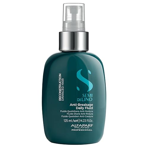 Alfaparf Milano Semi Di Lino Anti Breakage Fluid For Damaged Hair - Vegan, 4.23 Fl. Oz