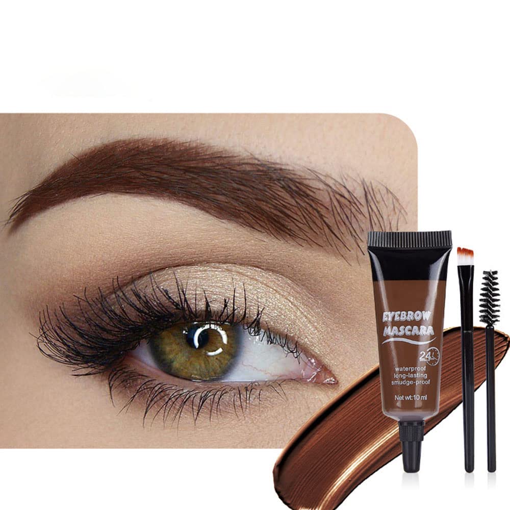 Bingbrush Tinted Thickening Eyebrow Mascara, Waterproof Brow Sculpting Kit, Light Medium Brown