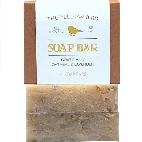 The Yellow Bird Goat'S Milk Lavender Oats Soap - 2 Bar Pack, 4.5 Oz Natural Bar Soap