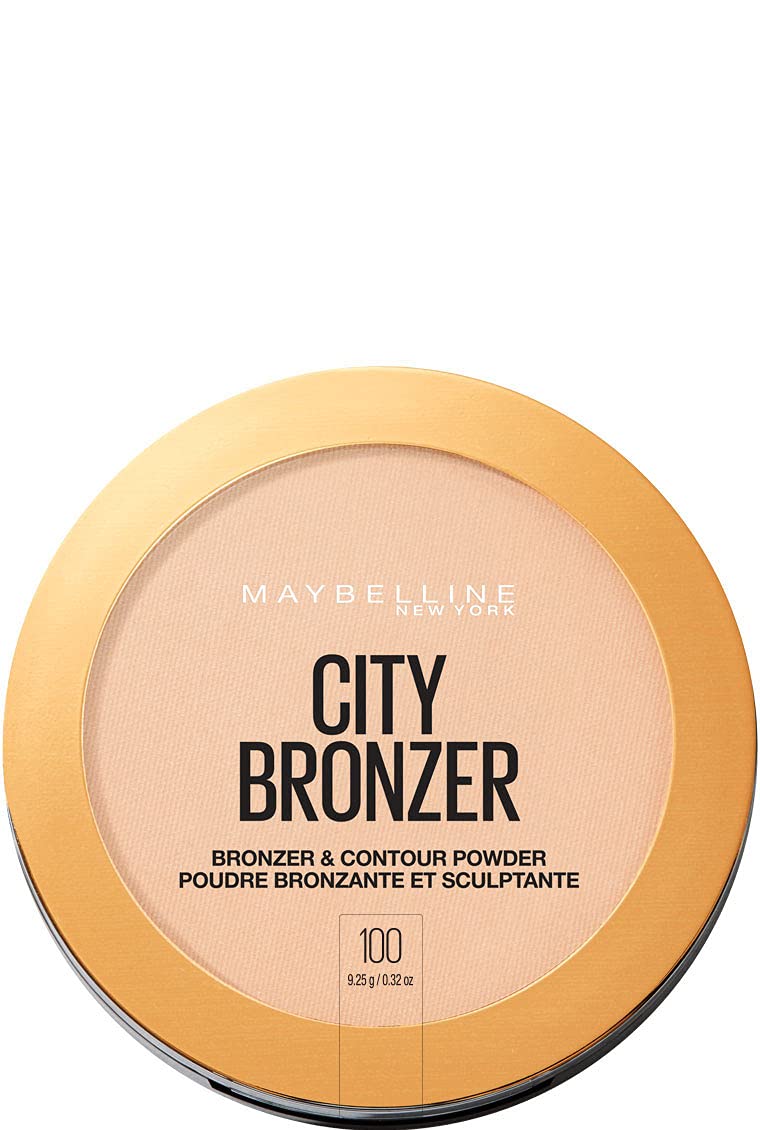 Maybelline City Bronzer Powder Makeup 100, 0.32 Oz - Contour And Bronzer For Radiant Glow