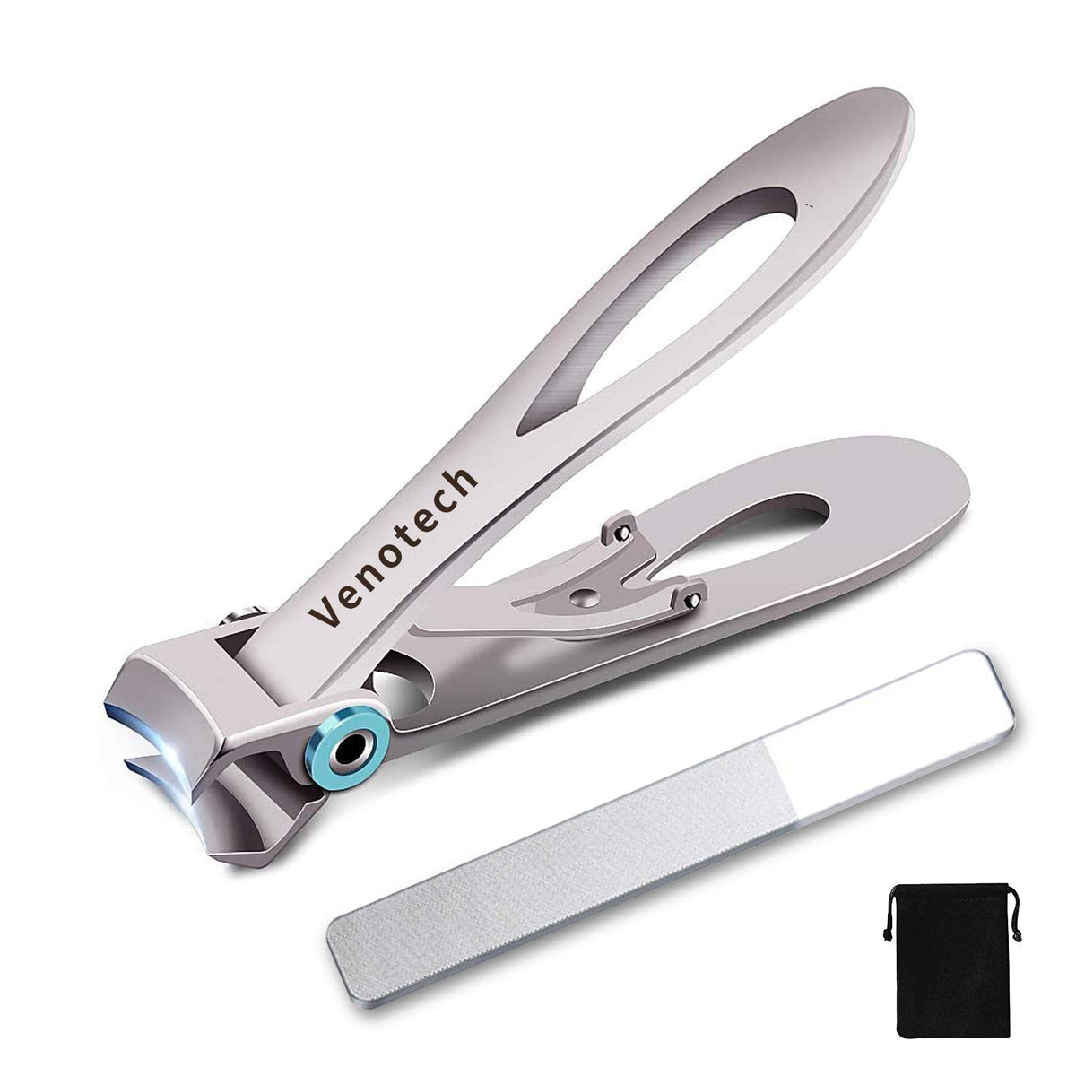 Venoteck Toenail Clippers for Thick Nails - Professional Stainless Steel Nail Clippers Set