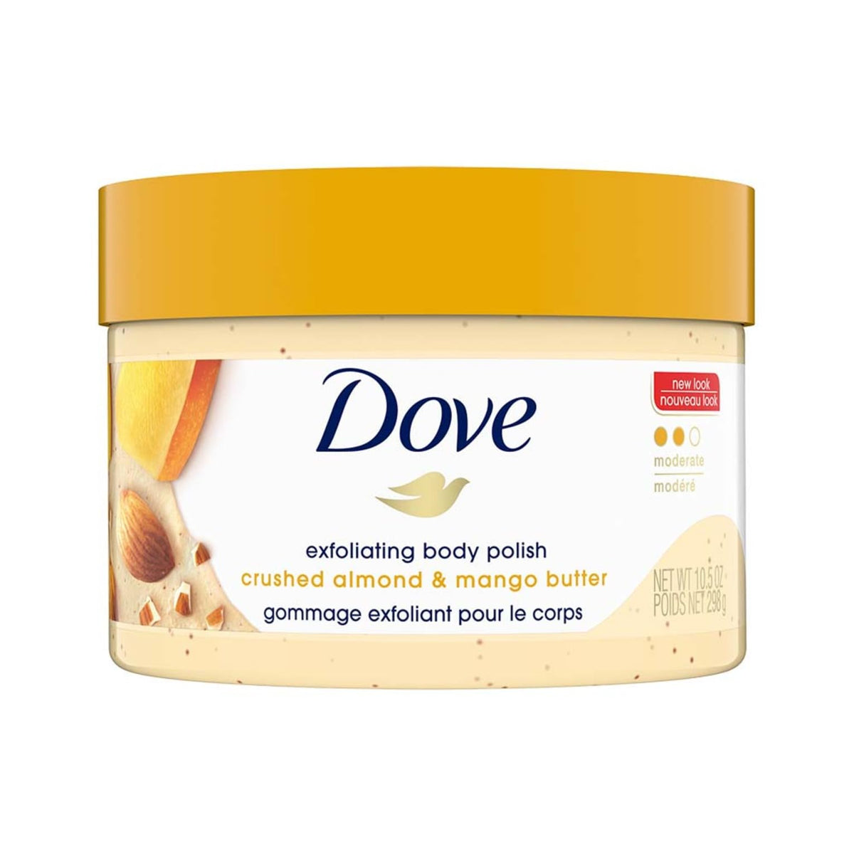 Dove Crushed Almond & Mango Butter Body Scrub - 10.5 Oz Exfoliates & Restores Skin