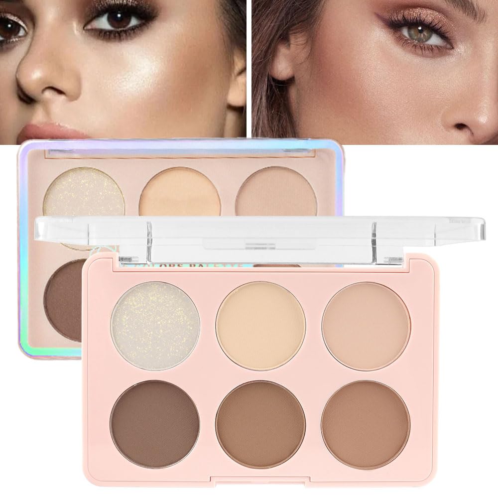 Evpct 6 Colors Face Contour & Highlight Palette - Cream Contour Kit For Mature Skin