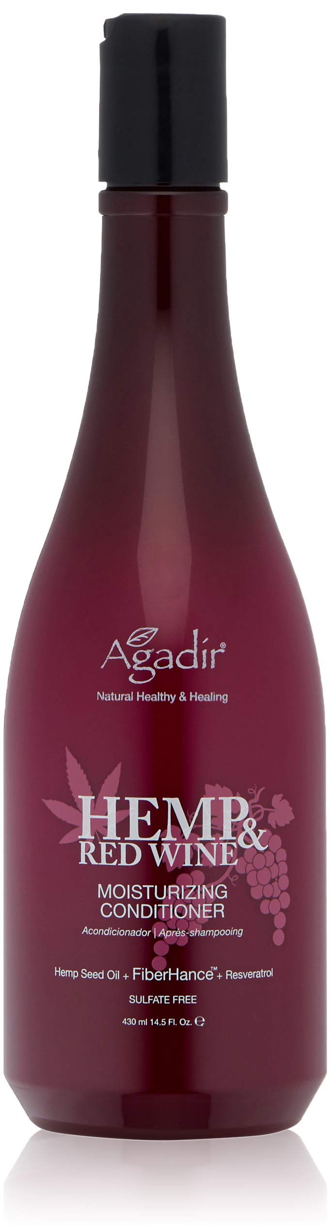 Agadir Hemp & Red Wine Moisturizing Conditioner - 14.5 Fl Oz, Hydrating Hair Care