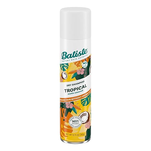 Batiste Dry Shampoo Tropical, 5.71 Oz - Refresh Hair & Absorb Oil, Waterless Shampoo For Texture