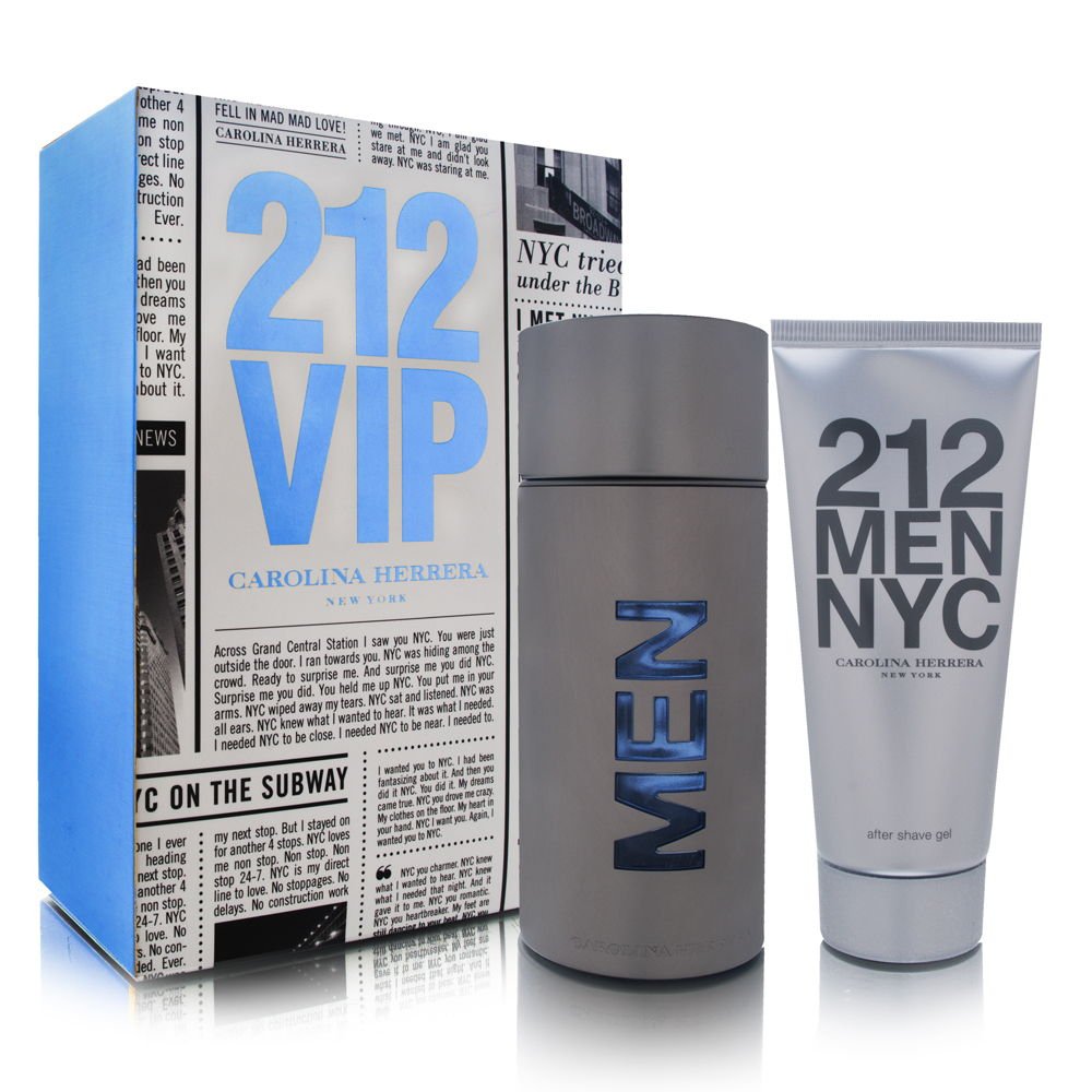 Carolina Herrera 212 For Men 2-Piece Set: 3.4Oz Eau De Toilette & After Shave Gel