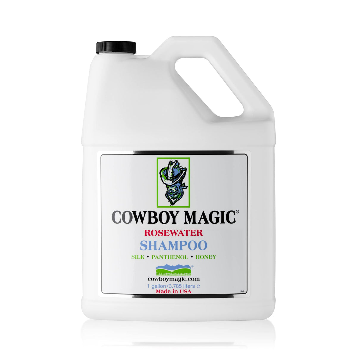 Cowboy Magic Rosewater Shampoo Refill - 1 Gallon, 128 Fl Oz, White, Gentle Cleansing Formula