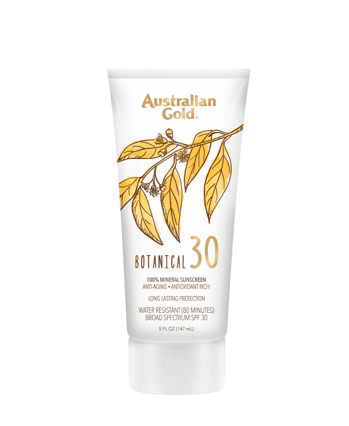 Australian Gold Spf 30 Mineral Sunscreen Lotion, 5 Oz, Water-Resistant, Citrus Fragrance