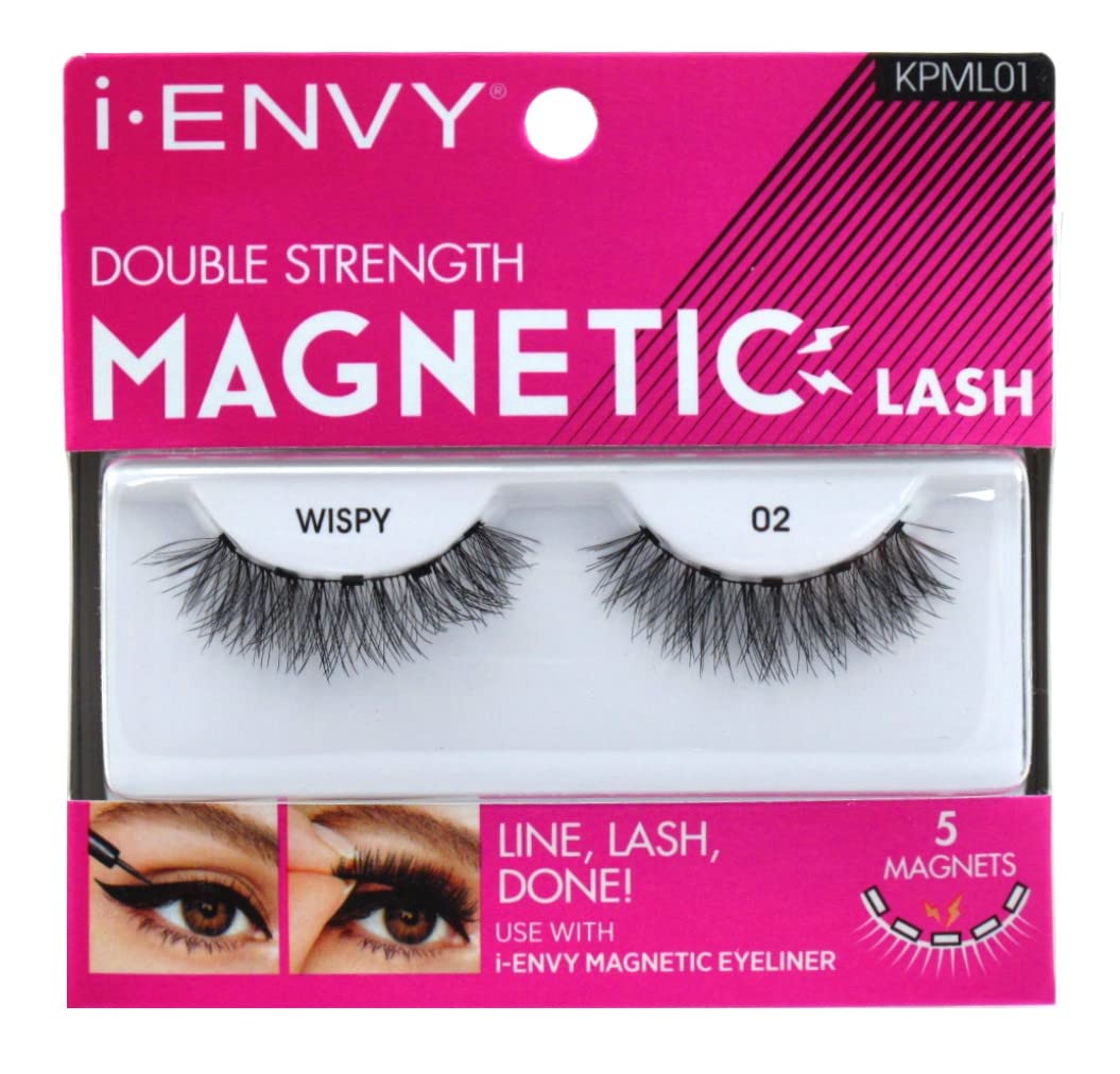 Kiss I Envy Magnetic Wispy Lashes - Pack Of 3, Lightweight & Reusable For Effortless Glam