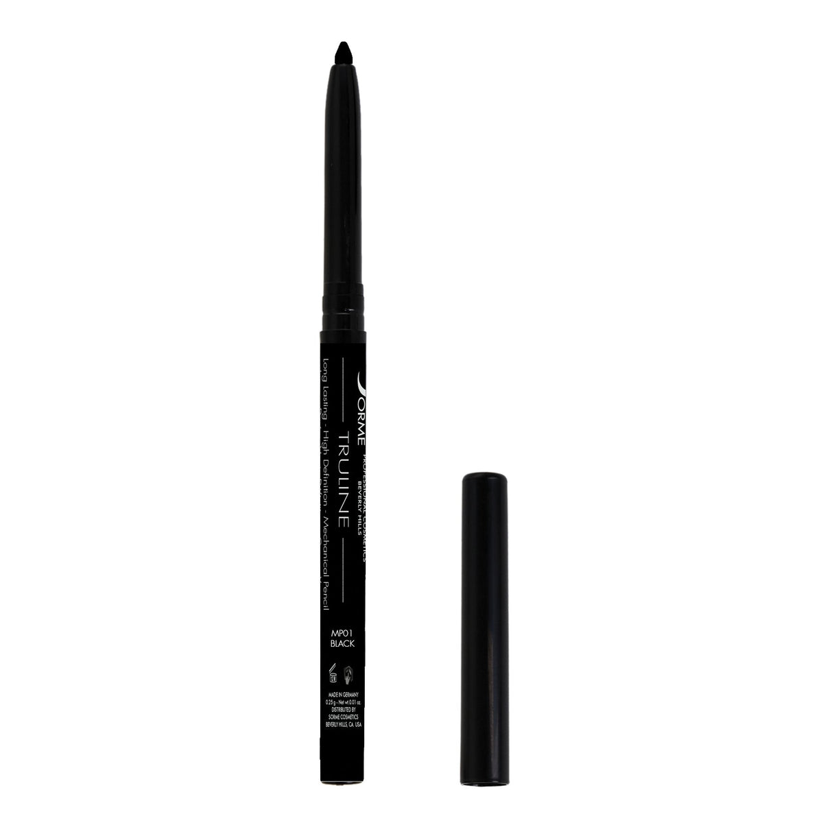 Sormé Truline Mechanical Eyeliner Pencil - Waterproof Black Gel, 0.1Oz, Enriched With Vitamins C & E