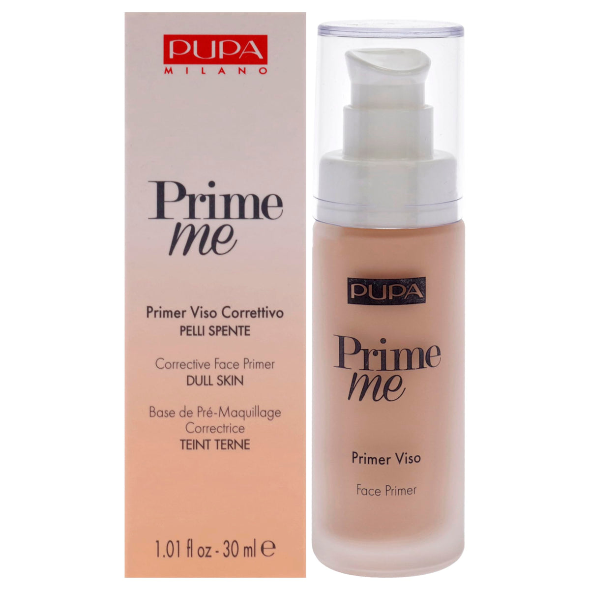 PUPA Milano Prime Me Corrective Face Primer  Pre MakeUp Face Base  For DullLooking And Lifeless Skin  Evens Out The Skin To