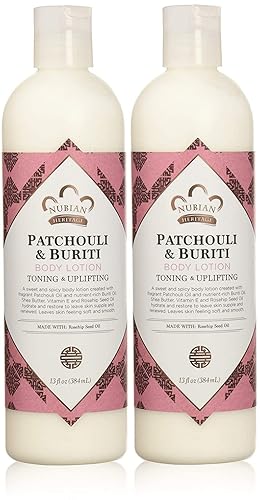 Nubian Heritage Body Lotion With Shea Butter & Rose Hips, Patchouli & Buriti, 13 Fl Oz, 2 Pack