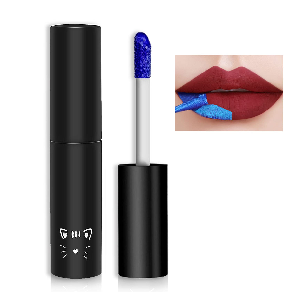 Qiufsse Waterproof Peel Off Lip Stain, Matte Liquid Lipstick, Nude Tint, Long Lasting - 04