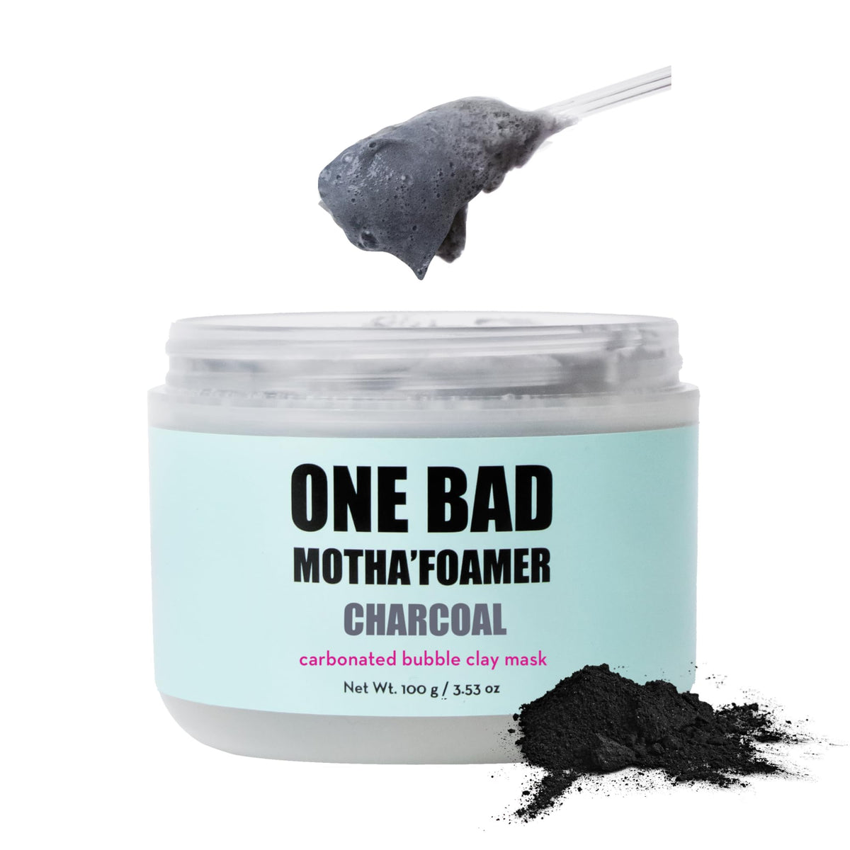 Elizabeth Mott Charcoal Bubble Clay Mask - Deep Pore Cleansing For Acne & Blackheads, 3.53 Oz