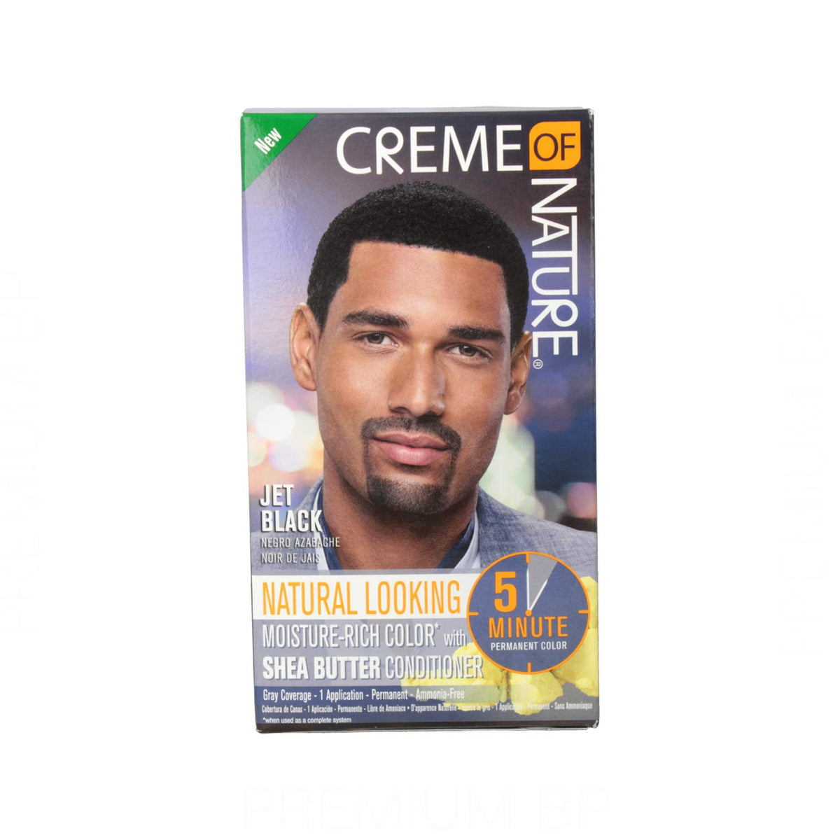 Creme Of Nature Men'S Hair Color, Jet Black - Moisture-Rich Color With Shea Butter, 1 Application