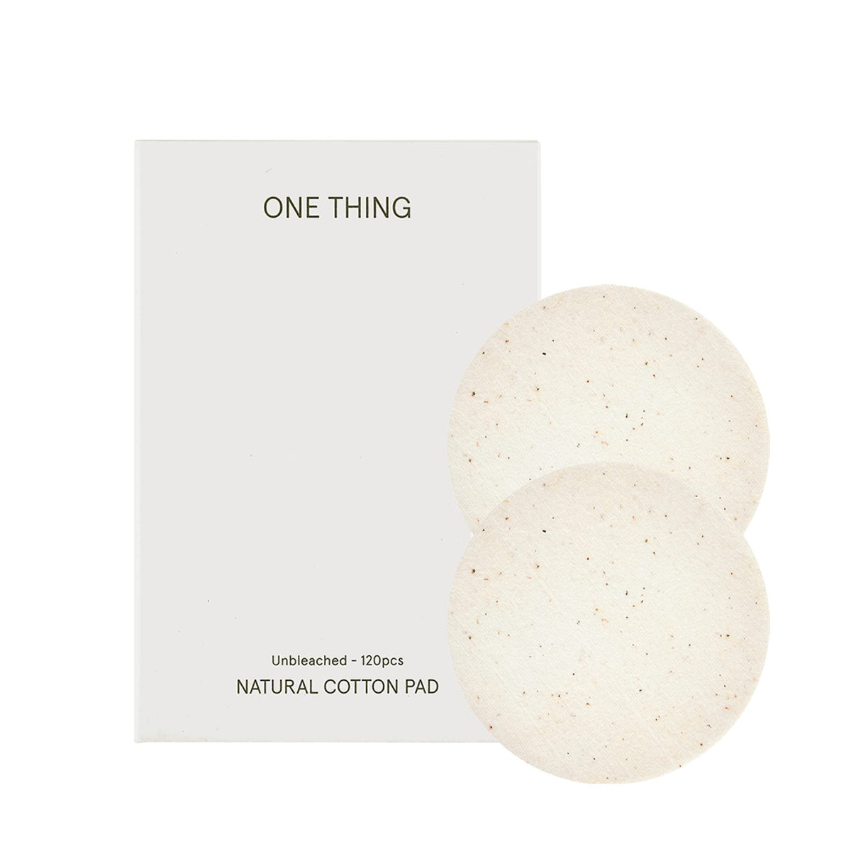 One Thing Unbleached Cotton Pads - 120 Count Soft Exfoliating Face Rounds For Diy Toner