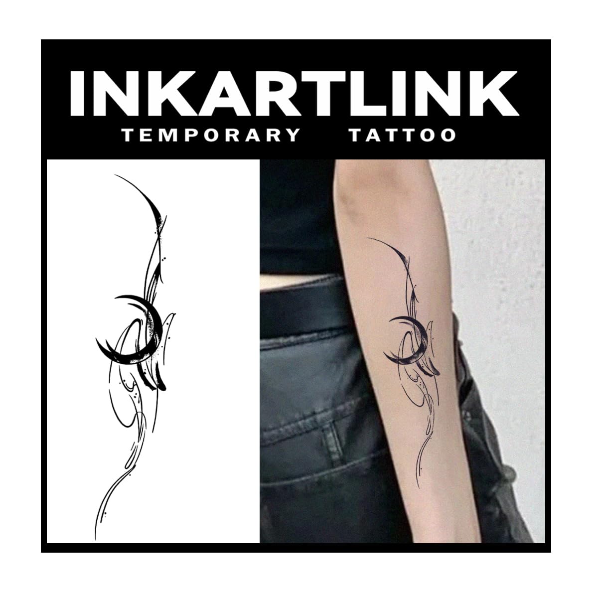 Inkartlink Semi-Permanent Butterfly Tattoo Sheets - Realistic, Waterproof, Lasts 1-2 Weeks