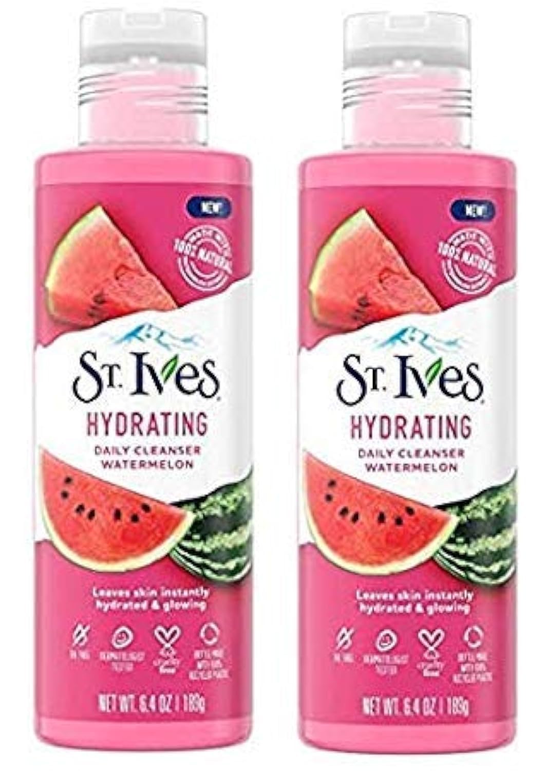 Xhoob Ives Hydrating Watermelon Daily Cleanser 6.4 Oz - Pack Of 2, Gentle & Refreshing