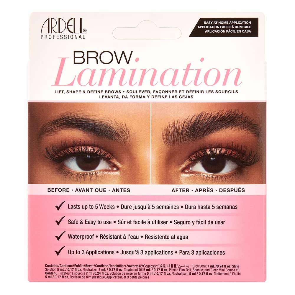 Ardell Brow Lamination Kit - Waterproof Lift, Shape & Define Brows, 1 Count