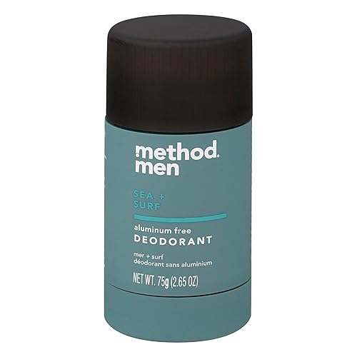 Method Men Aluminum Free Deodorant, Sea + Surf, 2.65 Oz - Natural Freshness, Long-Lasting Protection