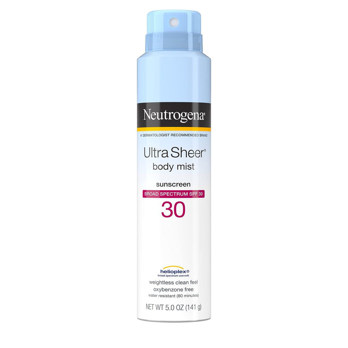 Neutrogena Ultra Sheer Body Mist Sunscreen Spray Spf 30, 5 Oz, Lightweight & Water Resistant, 3 Pack