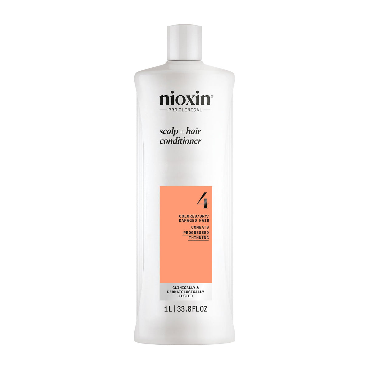 Nioxin System 4 Hair Thickening Conditioner For Damaged Hair, 33.8 Fl Oz, Progressed Thinning