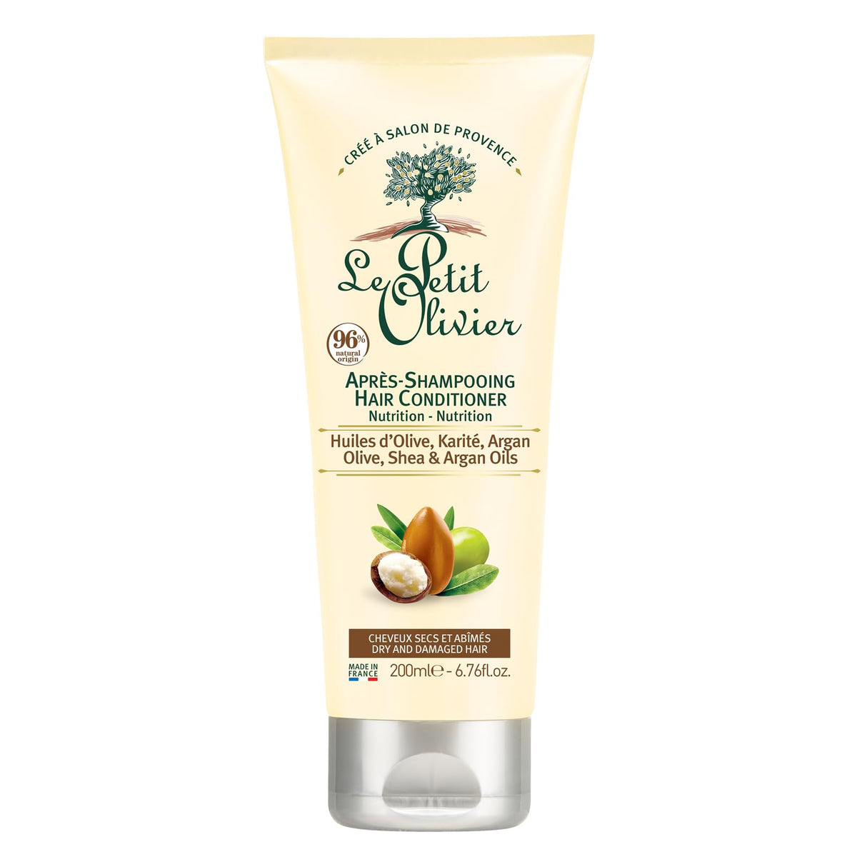 Le Petit Olivier Hair Conditioner With Olive, Shea & Argan Oils - 6.76 Oz For Dry Hair