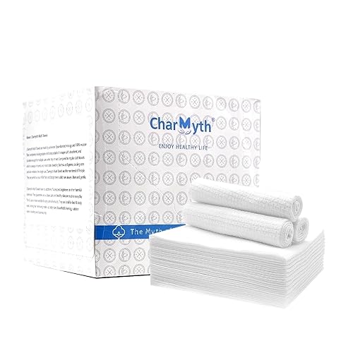 Charmyth Xl Disposable Face Towels - Soft, Organic Makeup Remover Wipes For Sensitive Skin, 50 Pack