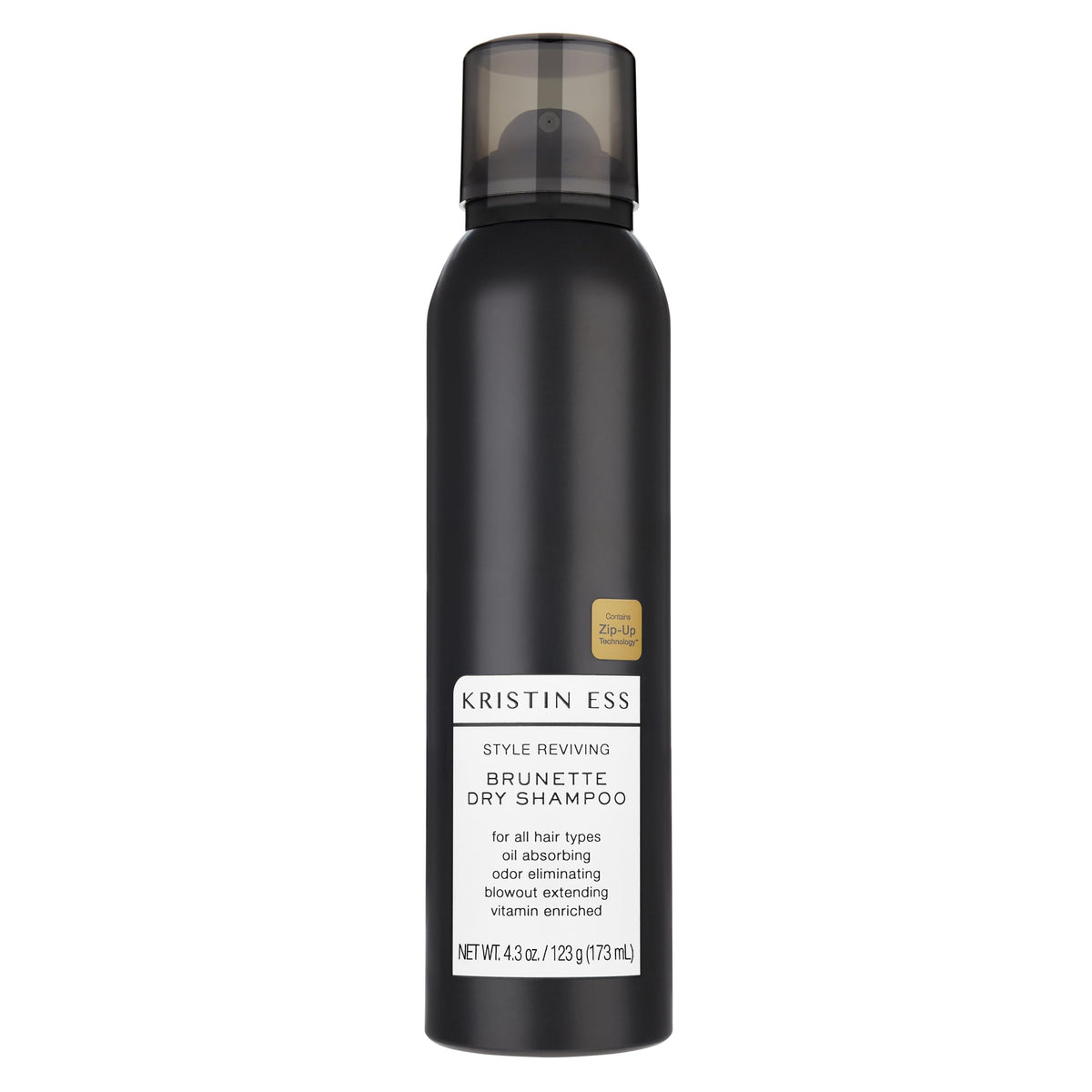 Kristin Ess Brunette Dry Shampoo Spray for Dark Hair, Vitamin C, 4 oz - Vegan Oil Absorbing Formula