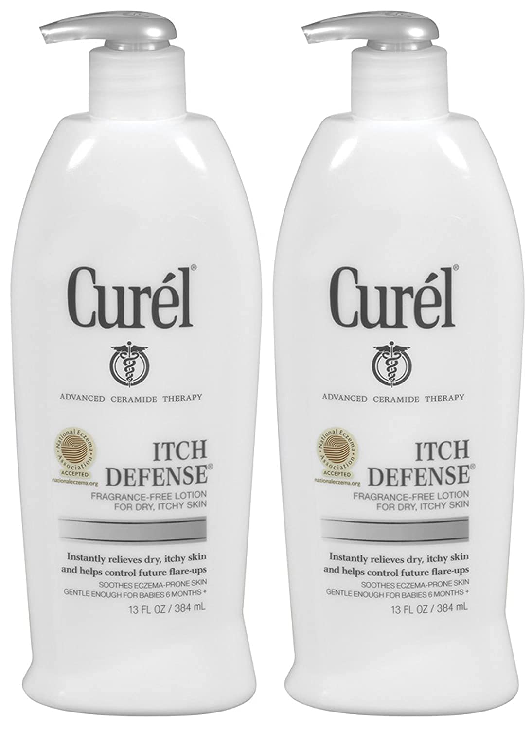 Curel Itch Defense Lotion 13 Oz Pump (2 Pack) - Soothing Moisturizer For Dry Skin