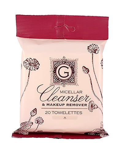 Trader Joe'S Micellar Cleanser & Makeup Remover, 40 Towelettes (2 Packs Of 20)