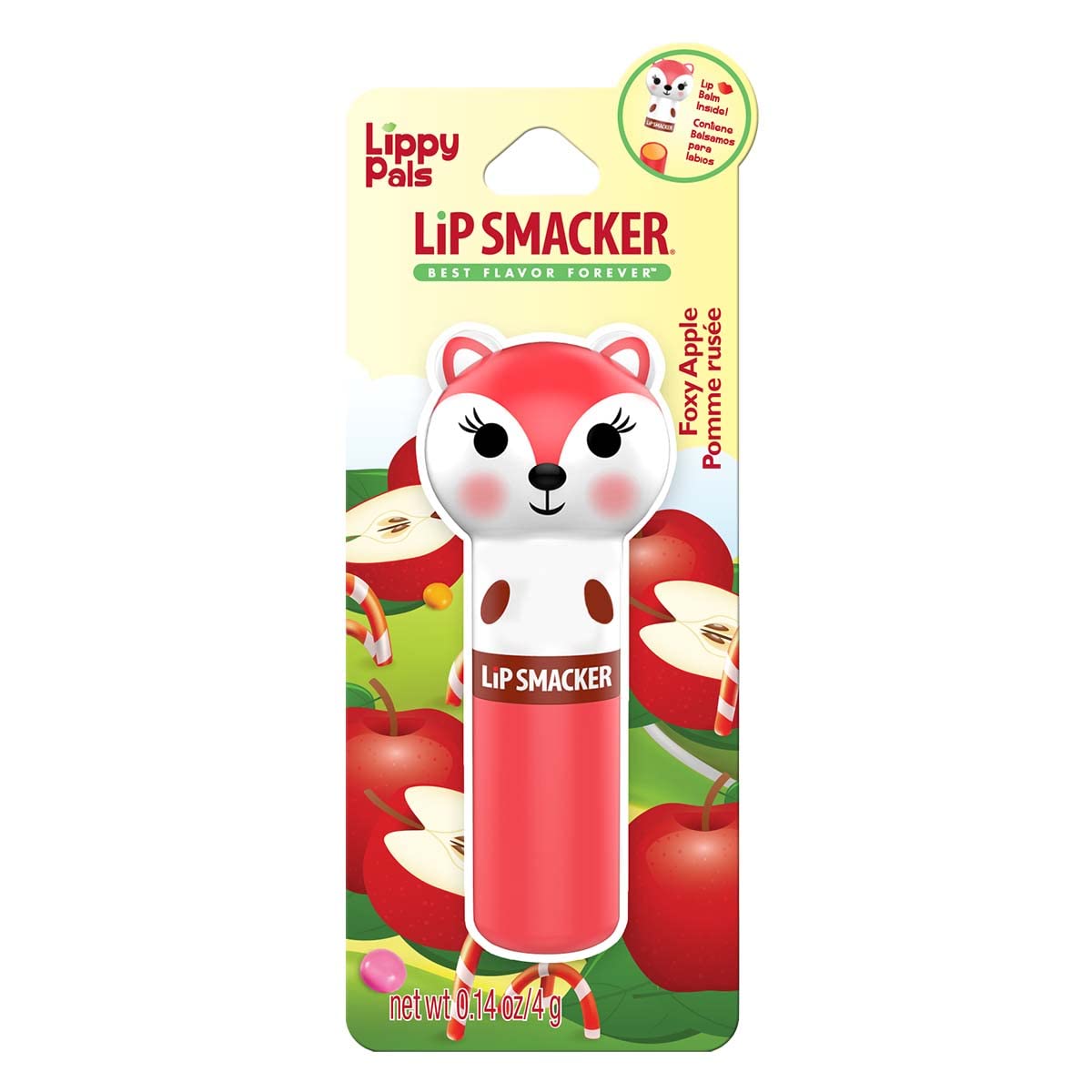 Lip Smacker Foxy Apple Lippy Pal Lip Balm, Clear Matte, 0.14 Ounce, Moisturizing For Kids