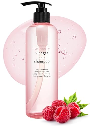 A'Pieu Raspberry Vinegar Hair Shampoo 16.9 Fl. Oz - Dandruff & Scalp Treatment, Korean Hair Care