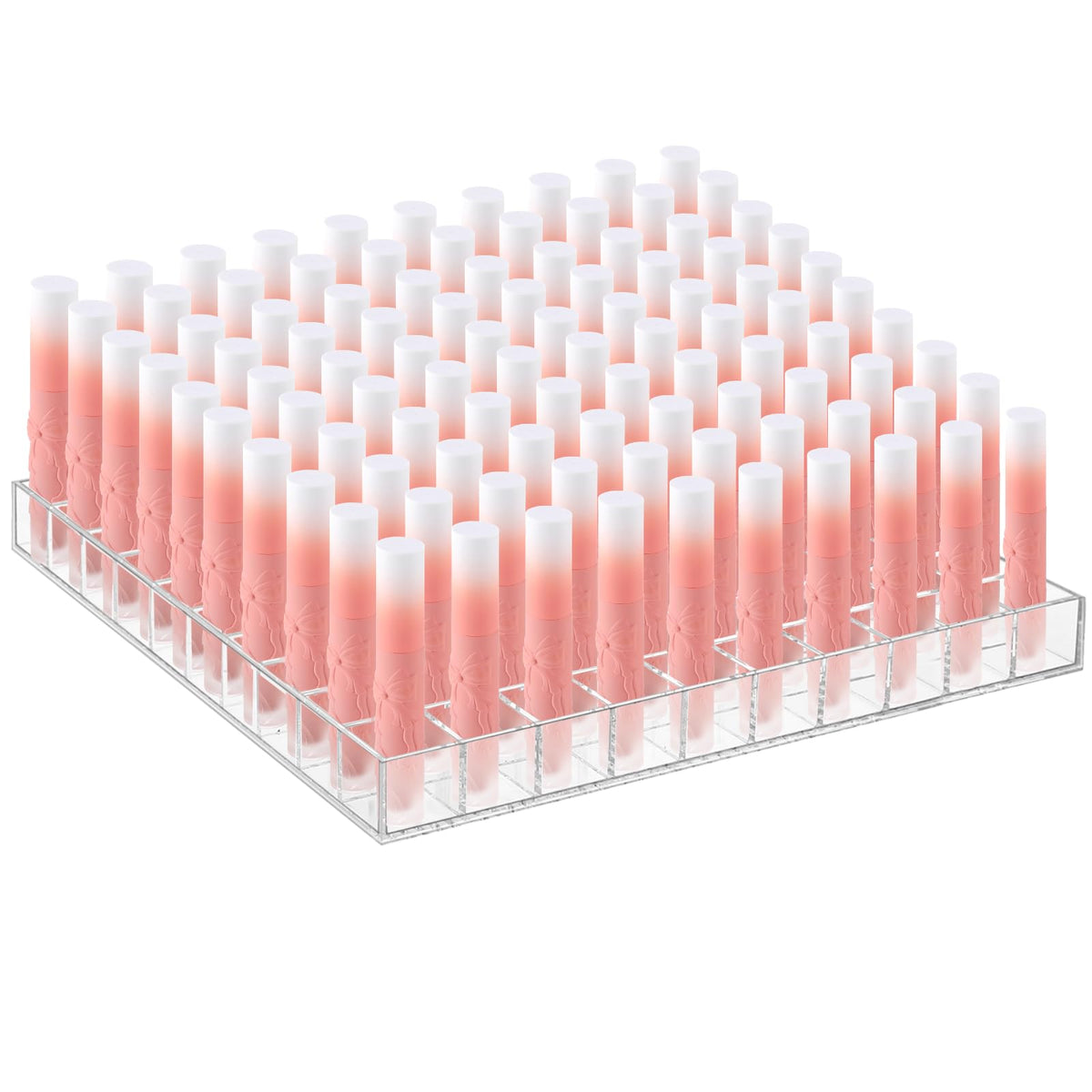 Mumufy Clear Acrylic Lipstick Holder & Makeup Organizer With 100 Slot Capacity