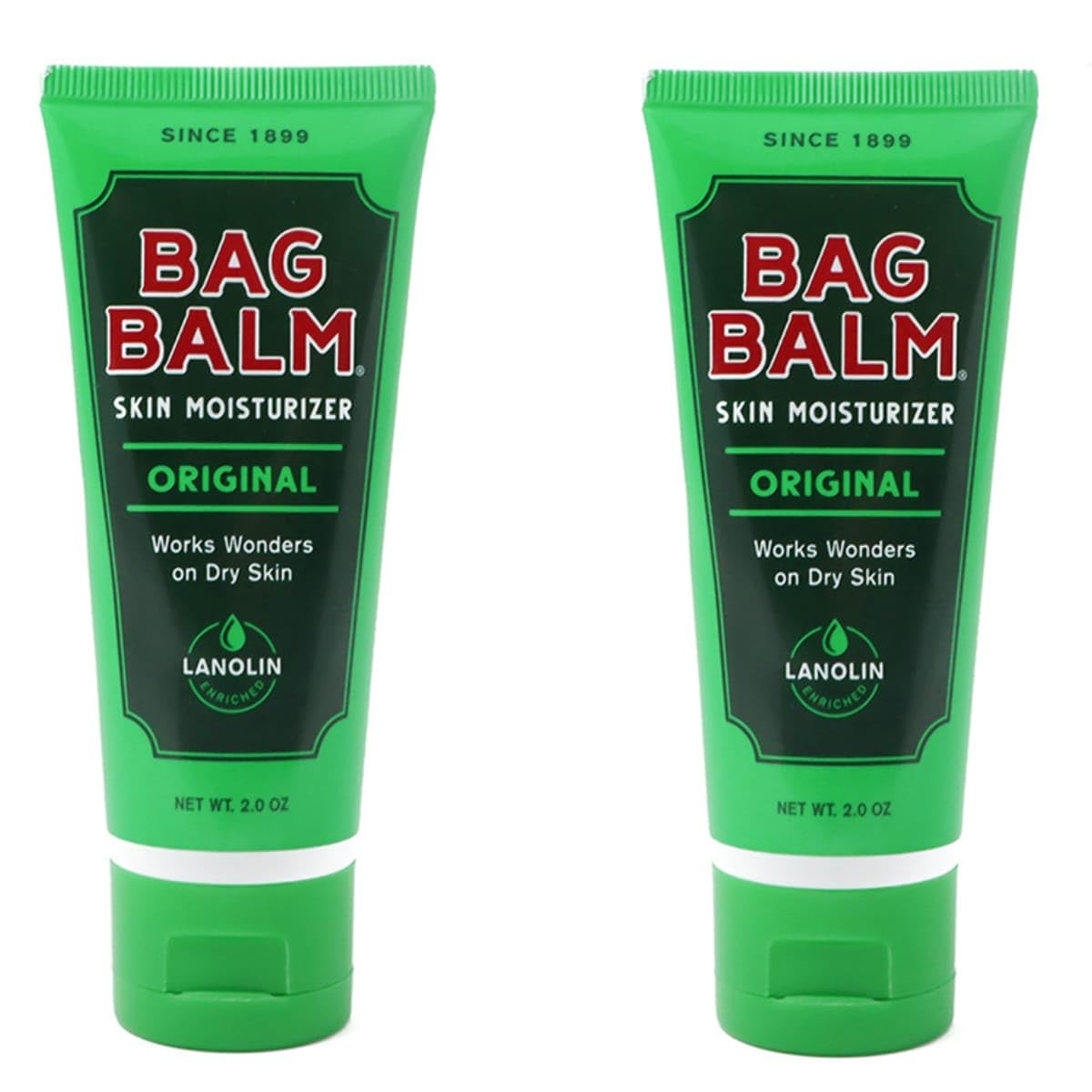 Bag Balm Original Hand Moisturizer - 2Oz Tube (Pack Of 2) For Dry Skin & Cracked Hands