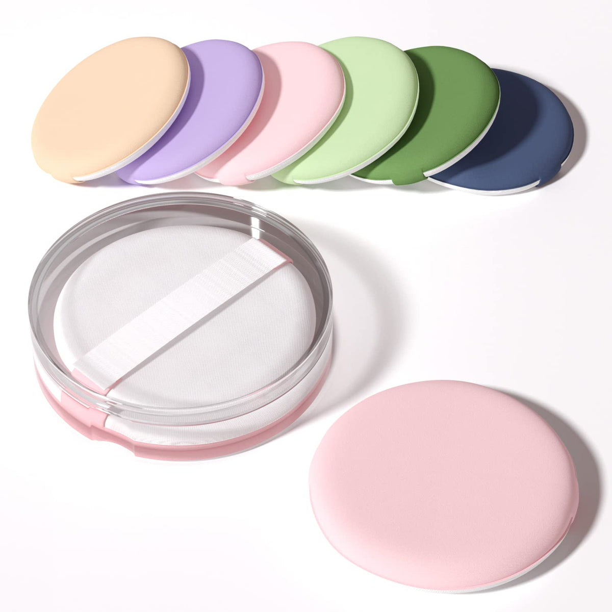 Mohope 8Pcs Latex-Free Makeup Sponges With Portable Box For Liquid & Cream Foundation