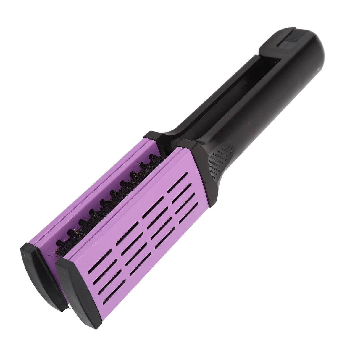 ZJchao Purple Hair Straightening Double Brush Comb, High Temp Resistant ABS Hair Tool