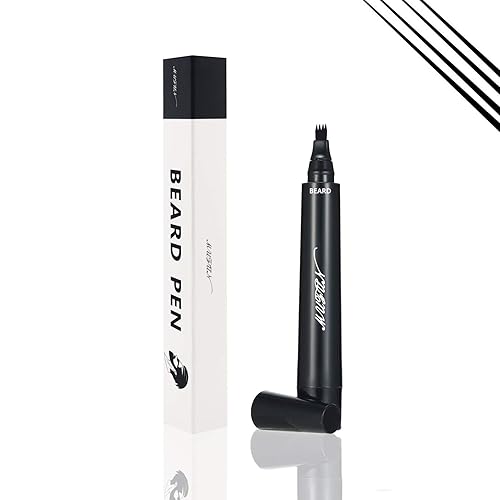 MUFUN Beard Pencil Filler for Men - Sweatproof, Water-Resistant, Long Lasting, BLACK